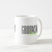 Vette letters "Groomsman" Aangepaste bruiloft Koffiemok (Voorkant rechts)