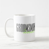 Vette letters "Groomsman" Aangepaste bruiloft Koffiemok (Links)