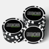 Vette letters "Groomsman" Aangepaste bruiloft Poker Chips (Opstapeling)