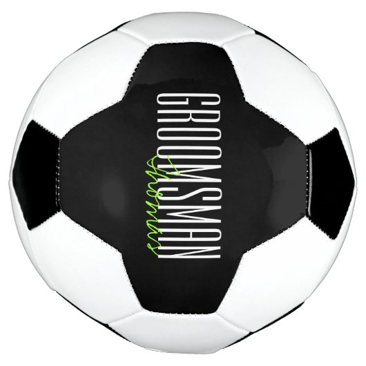 Vette letters "Groomsman" Aangepaste bruiloft Voetbal (Gedraaid)