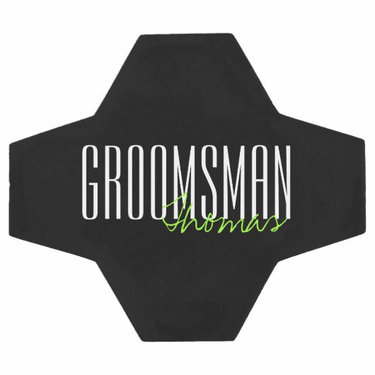 Vette letters "Groomsman" Aangepaste bruiloft Voetbal (Enkel)