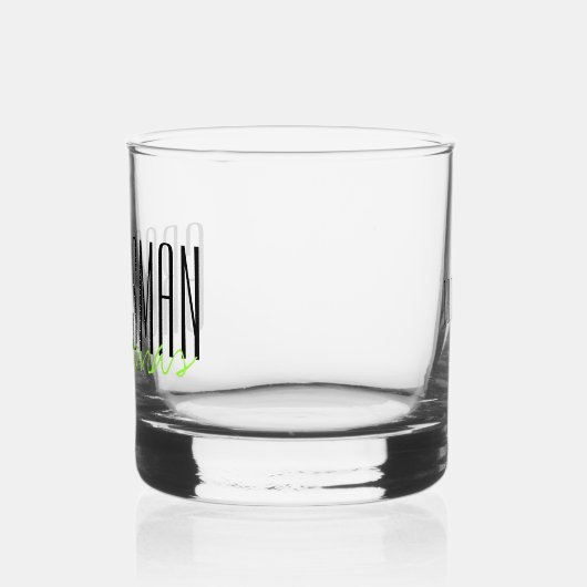 Vette letters "Groomsman" Aangepaste bruiloft Whisky Glas (Links)