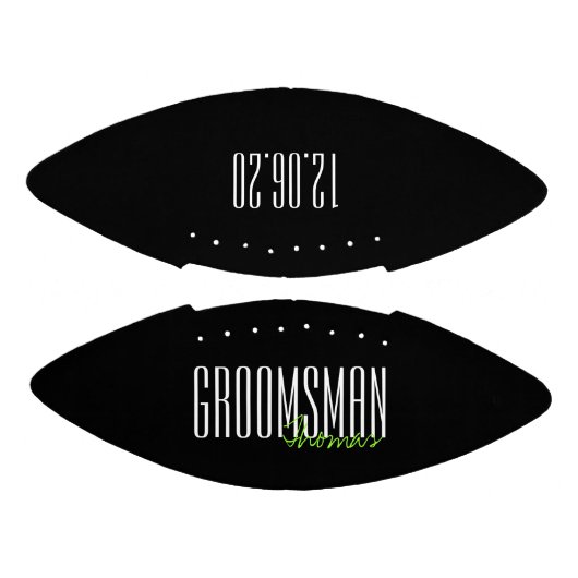 Vette letters "Groomsman" gepersonaliseerd American Football (Panelen)