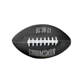 Vette letters "Groomsman" gepersonaliseerd American Football (Voorkant)