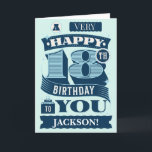 Vette letters Happy 18th Birthday Kaart<br><div class="desc">Vetgedrukte letters</div>