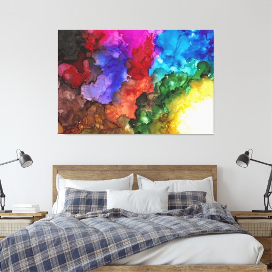 Vette, levendige, kleurrijke, versleten canvas afd (Insitu (Slaapkamer))