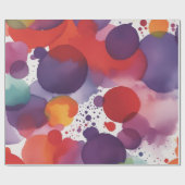 Vette, levendige spatten van kleur energetisch pat cadeaupapier (Vlak)