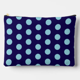 Vette lichte blauwe stippen op marineblauw etui