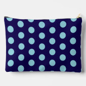 Vette lichte blauwe stippen op marineblauw etui (Achterkant)