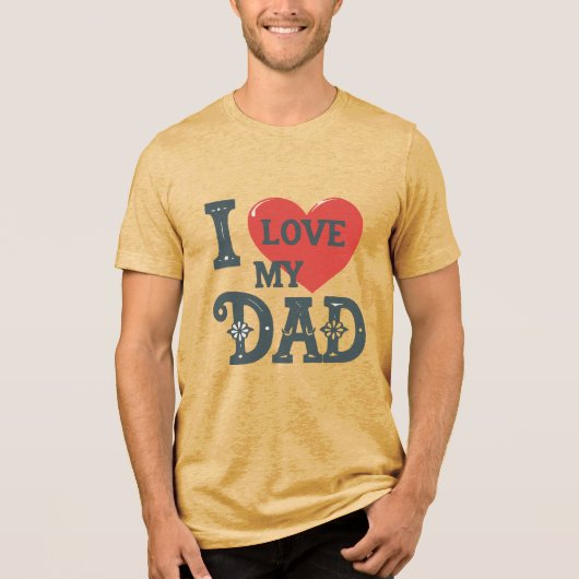 Vette liefde voor papa - Heartfelt Graphic Design Tri-Blend Shirt (Voorkant)