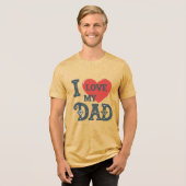 Vette liefde voor papa - Heartfelt Graphic Design Tri-Blend Shirt (Voorkant volledig)