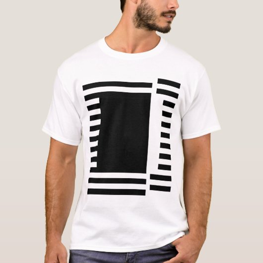 vette lijnen vierkant t-shirt (Voorkant)