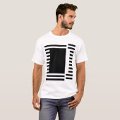vette lijnen vierkant t-shirt (Voorkant volledig)
