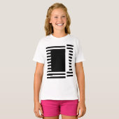 vette lijnen vierkant t-shirt (Voorkant volledig)