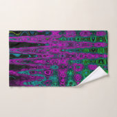 Vette Magenta Abstracte Groovy Atomic Waves Bad Handdoek (Handdoek)