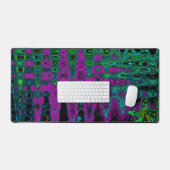 Vette Magenta Abstracte Groovy Atomic Waves Bureaumat (Keyboard & Muis)
