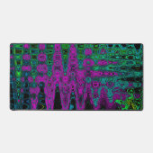 Vette Magenta Abstracte Groovy Atomic Waves Bureaumat (Voorkant)