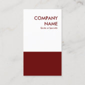 vette maroon visitekaartje (Achterkant)