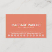 Vette MASSAGES de klantenloyaliteitskaart Klantenkaartje (Achterkant)