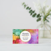 Vette moderne Abstracte Waterverf Visitekaartje (Staand voorkant)