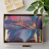 Vette moderne artistieke Vrouw Parijs Eiffeltoren Tissuepapier (Geschenk)