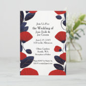 Vette moderne Aziatische chique huwelijksuitnodigi Kaart (Staand voorkant)