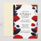 Vette moderne Aziatische chique huwelijksuitnodigi Kaart (Voorkant / Achterkant)