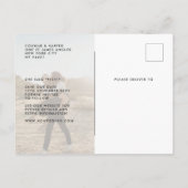 Vette moderne bewerkbare tekst Twee foto's opslaan Aankondigingskaart (Achterkant)