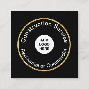 Vette moderne constructie vierkante visitekaartje