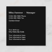 Vette moderne constructie vierkante visitekaartje (Achterkant)