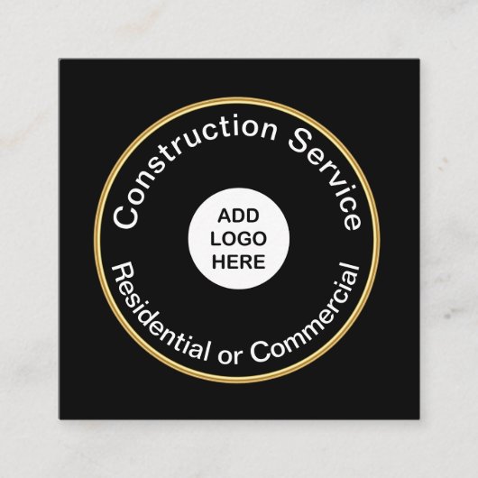 Vette moderne constructie vierkante visitekaartje (Voorkant)