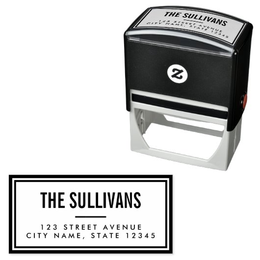 Vette moderne, gepersonaliseerde rubberen stempel (In situ)