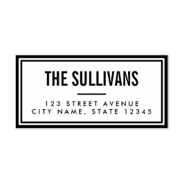 Vette moderne, gepersonaliseerde rubberen stempel