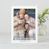 Vette moderne kerstfeestdag fotokaart feestdagenkaart (Staand voorkant)