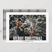 Vette moderne kerstfeestdag fotokaart feestdagenkaart (Voorkant / Achterkant)