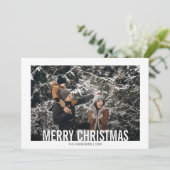 Vette moderne kerstfeestdag fotokaart feestdagenkaart (Staand voorkant)
