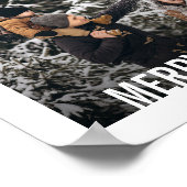 Vette moderne kerstfeestdag Poster afdrukken (Hoek)