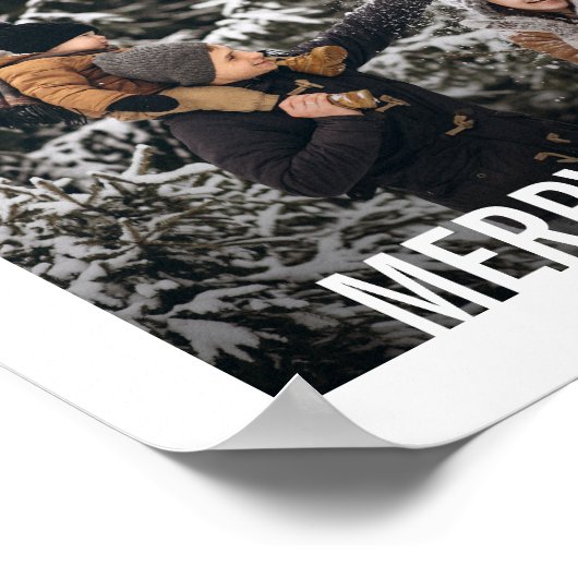 Vette moderne kerstfeestdag Poster afdrukken (Hoek)