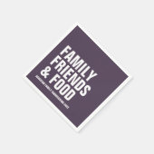 Vette moderne leuke paarse Thanksgiving Servet (Hoek)