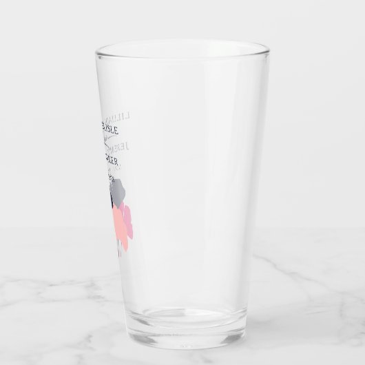 Vette moderne marine en roze roze bruine bruidssch glas (Links)
