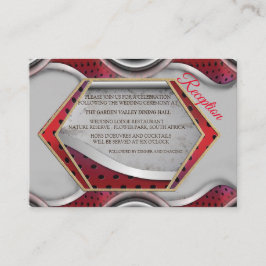 Vette, moderne, metalen 3D Red Grey Texture Kijk Informatiekaartje