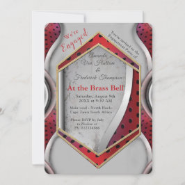 Vette, moderne, metalen 3D Red Grey Texture Kijk Kaart