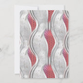 Vette, moderne, metalen 3D Red Grey Texture Kijk Kaart (Achterkant)