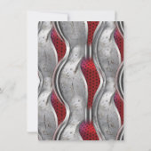 Vette, moderne, metalen 3D Red Grey Texture Kijk Kaart (Achterkant)