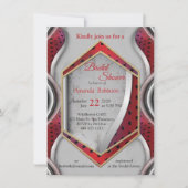 Vette, moderne, metalen 3D Red Grey Texture Kijk Kaart (Voorkant)