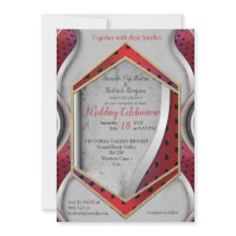 Vette, moderne, metalen 3D Red Grey Texture Kijk