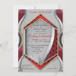 Vette, moderne, metalen 3D Red Grey Texture Kijk Kaart