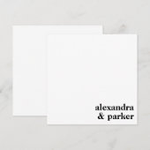 Vette moderne minimalistische typografie Couple Na Notitiekaartje (Voorkant / Achterkant)
