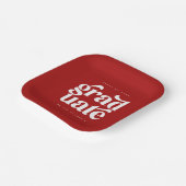 Vette moderne Rode GraduPartij Papieren Bordje (Gebogen)