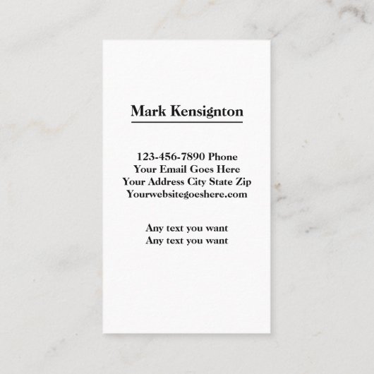 Vette moderne Visitekaartjes (Achterkant)